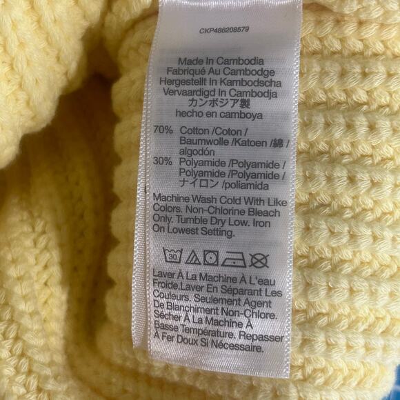 Madewell Women's Button Front Cutaway Yellow Sweater Vest S Small New - Picture 8 of 9